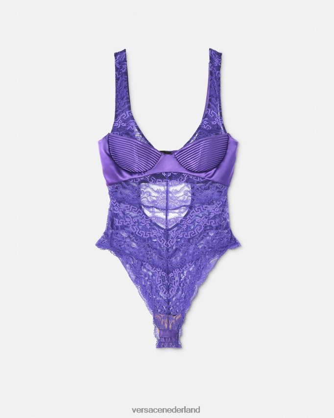 Versace kanten bodysuit vrouwen paars ondergoed en strandkleding J2T4F41078