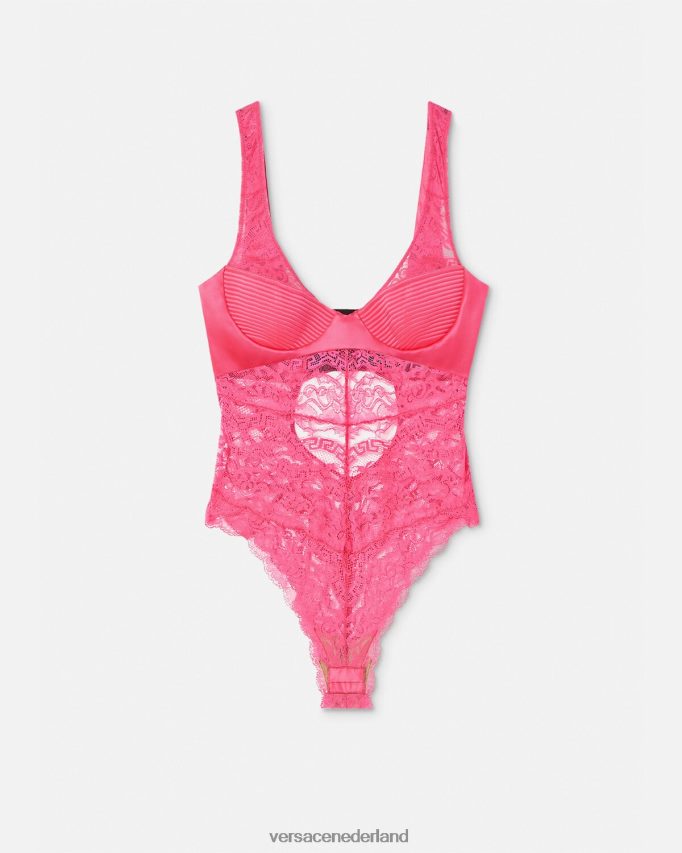 Versace kanten bodysuit vrouwen roze ondergoed en strandkleding J2T4F41079