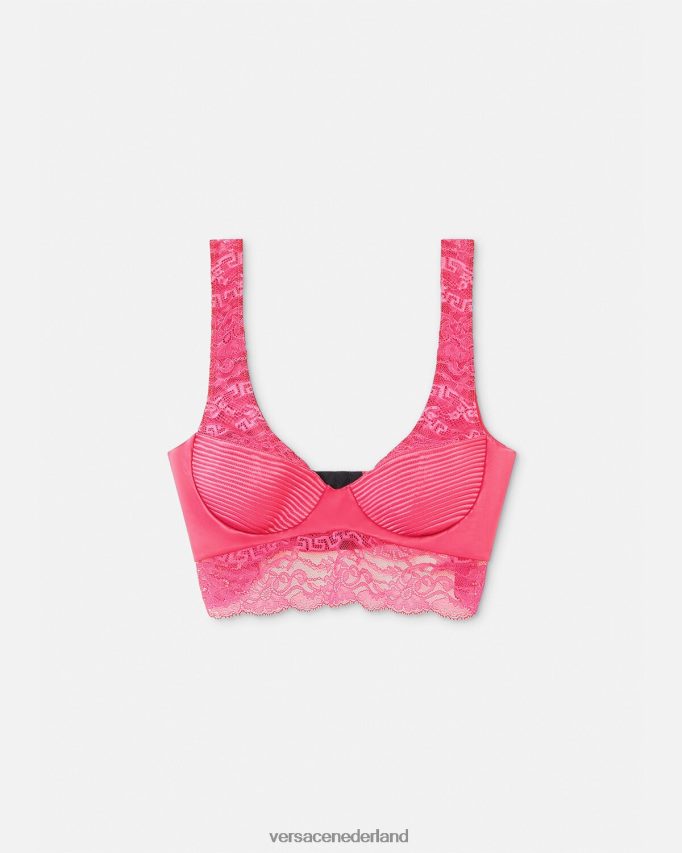 Versace kanten bralettetopje vrouwen roze ondergoed en strandkleding J2T4F41077