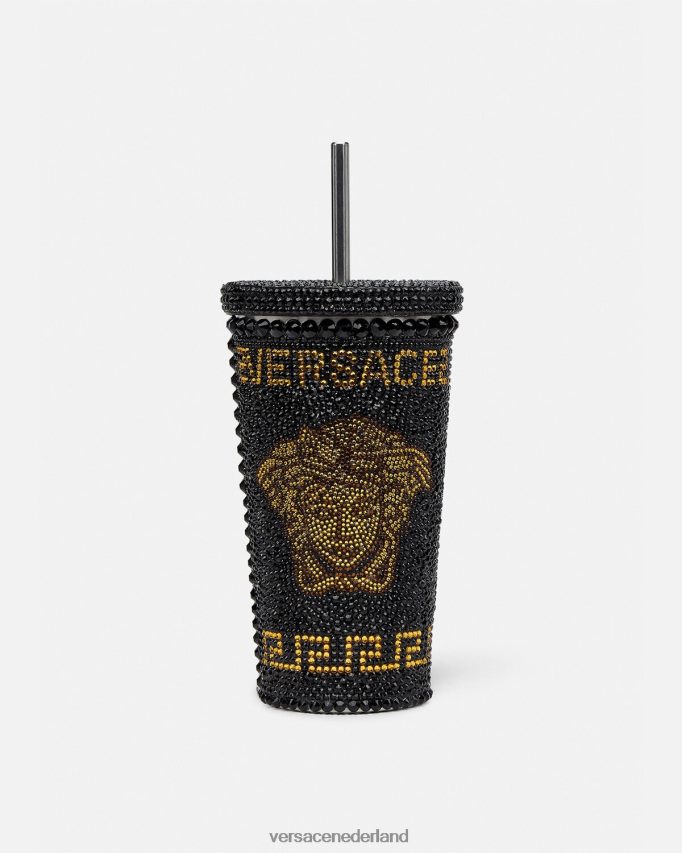 Versace Kristallen Medusa reisbeker vrouwen geel ondergoed en strandkleding J2T4F41206