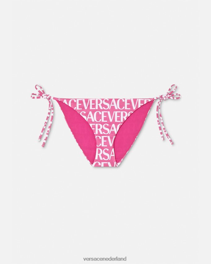 Versace allover bikinibroekje vrouwen roze & print ondergoed en strandkleding J2T4F41166