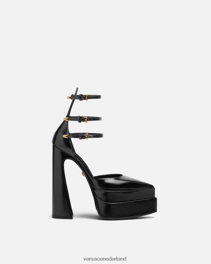 Versace aevitas puntige platformpompen vrouwen zwart schoen J2T4F4420