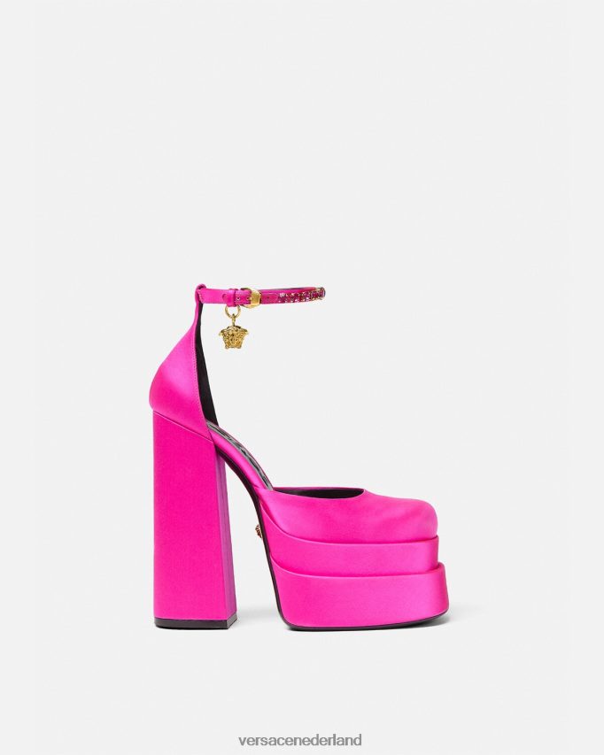 Versace medusa aevitas platformpompen vrouwen fuchsia schoen J2T4F4410