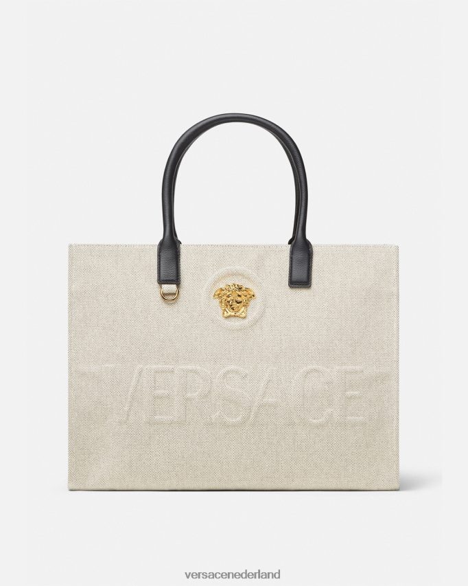 Versace la medusa grote draagtas vrouwen beige Tassen J2T4F4340