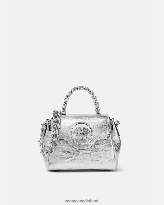 Versace la medusa metallic kleine handtas vrouwen grijs Tassen J2T4F4305