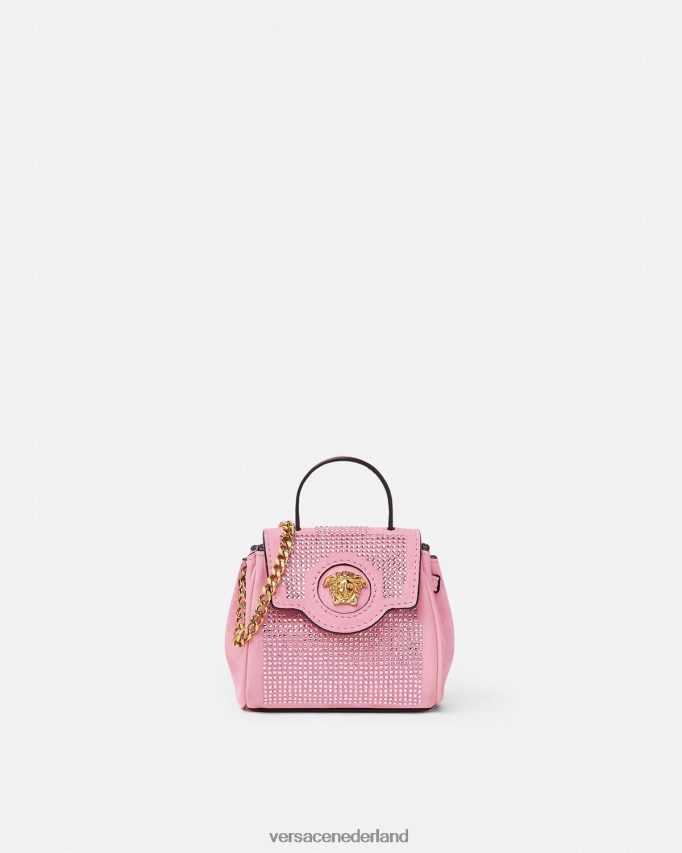 Versace la medusa microtasje met studs vrouwen roze Tassen J2T4F4328